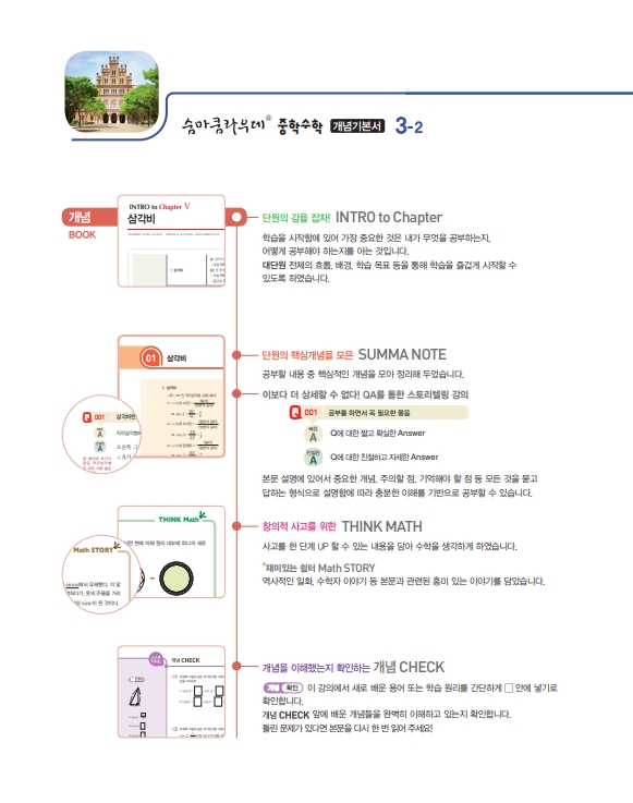 숨마쿰라우데 중학수학 개념기본서 3-2(2027) 미리보기