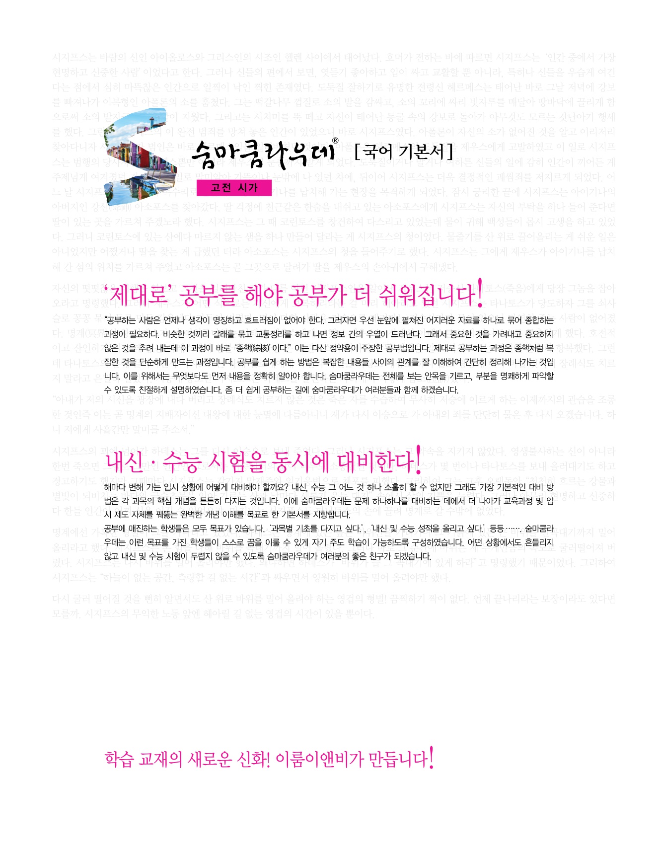숨마쿰라우데 국어 고전시가 미리보기