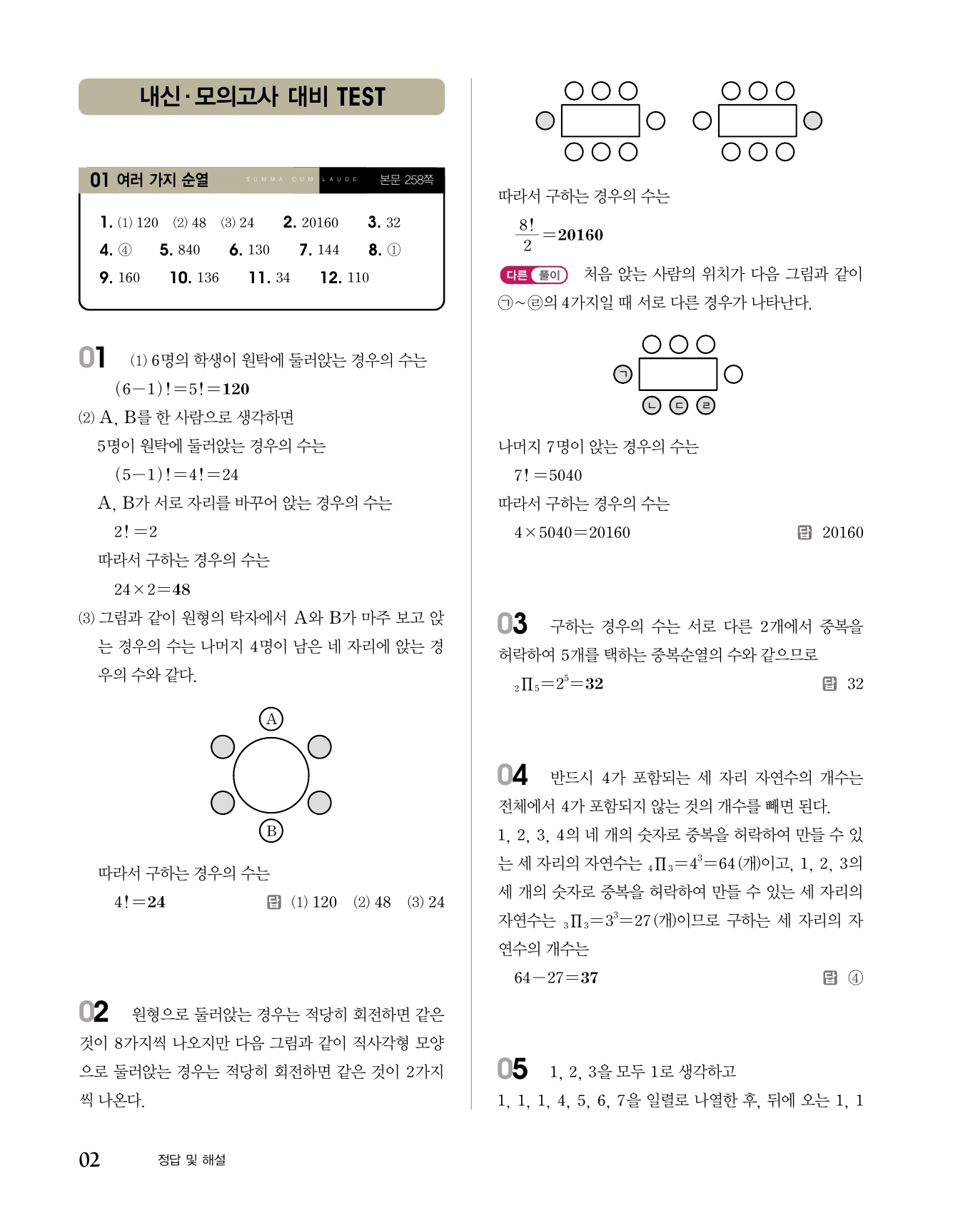 숨마쿰라우데 수학기본서 확률과통계 미리보기