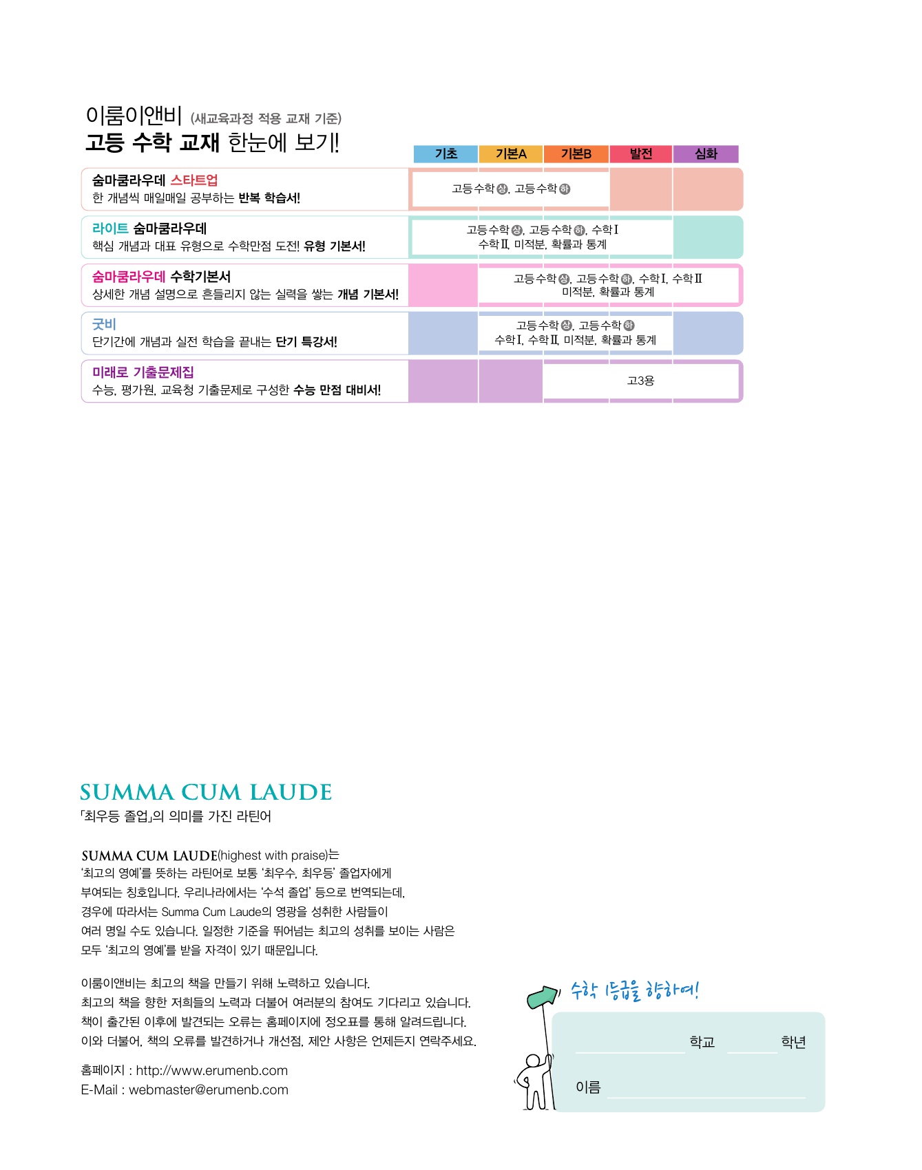 숨마쿰라우데 라이트수학 고등수학(하) 미리보기