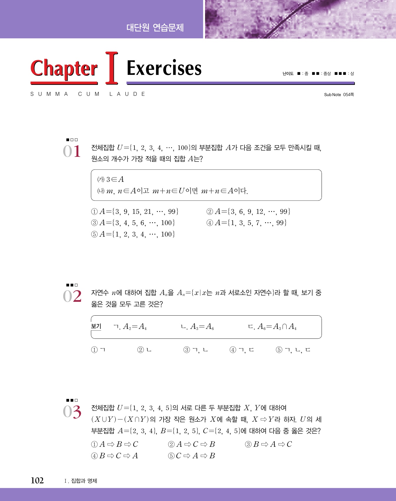 숨마쿰라우데 수학기본서 고등수학(하) 미리보기